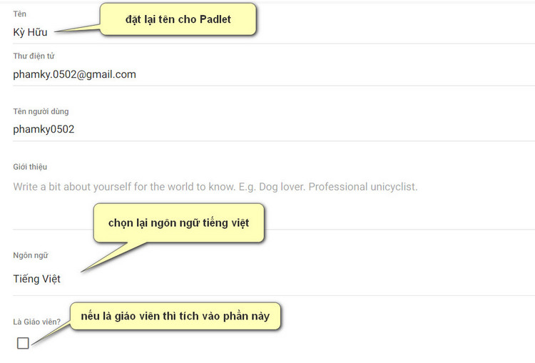 Cách đăng nhập Padlet