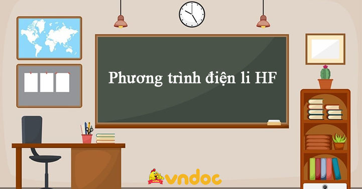 Phương trình điện li HF