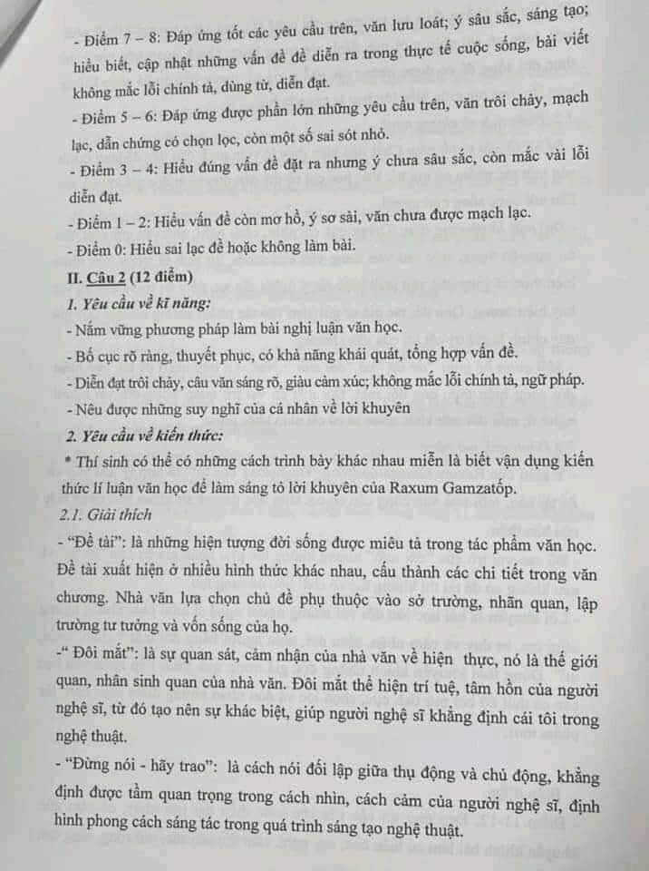 Đề thi HSG Văn THPT