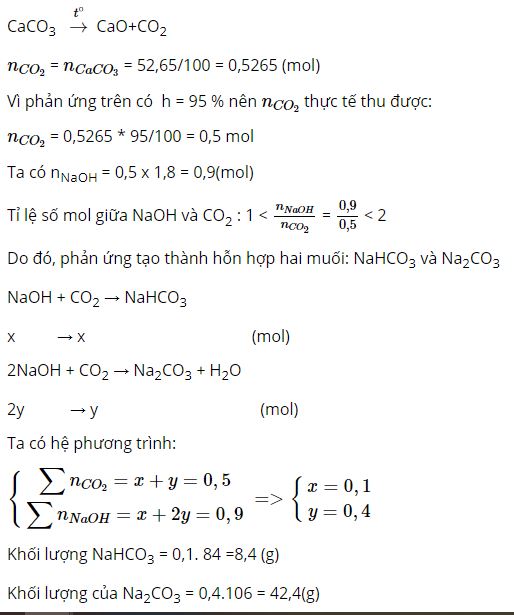 Phản ứng thu được những muối nào?