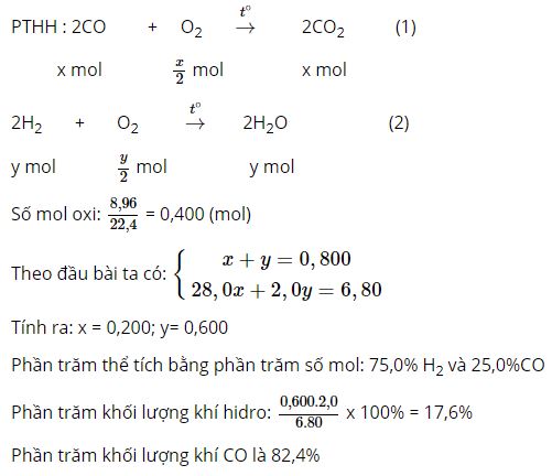 Xác định thành phần phần trăm theo thể tích và theo khối lượng của hỗn hợp X
