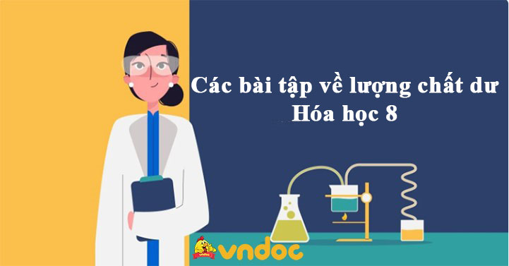 Các bài tập về lượng chất dư Hóa học 8