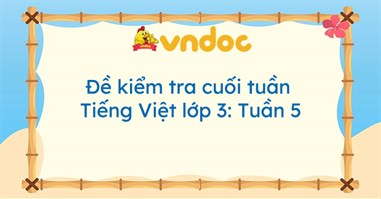 Bài tập cuối tuần tiếng Việt lớp 3 Kết nối tri thức Tuần 5