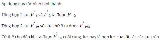 Trong trường hợp có nhiều lực đồng qui thì vận dụng quy tắc này như thế nào?