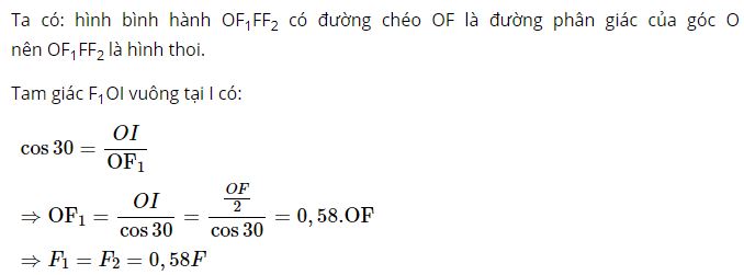 Giá trị nào sau đây là độ lớn của hai lực thành phần?