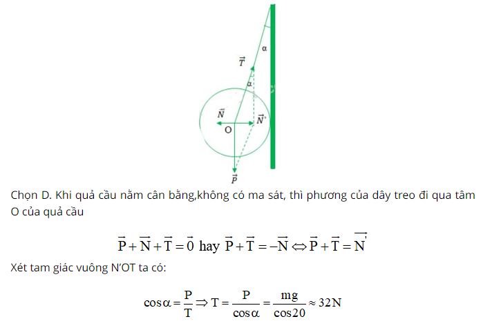 Lực căng T của dây là bao nhiêu?