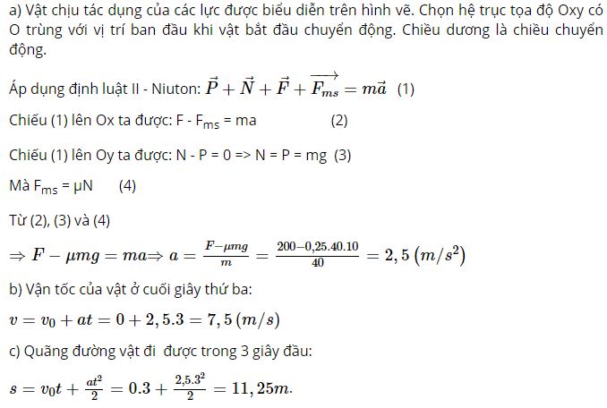 Hãy tính vận tốc của vật ở cuối giây thứ ba