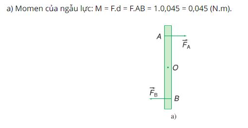 Tính momen của ngẫu lực