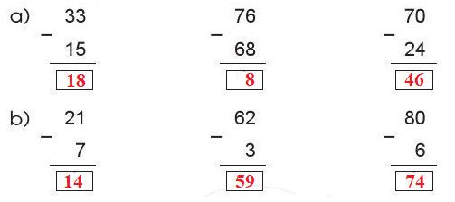 Bài 1 Toán lớp 2 trang 70 sách Cánh Diều