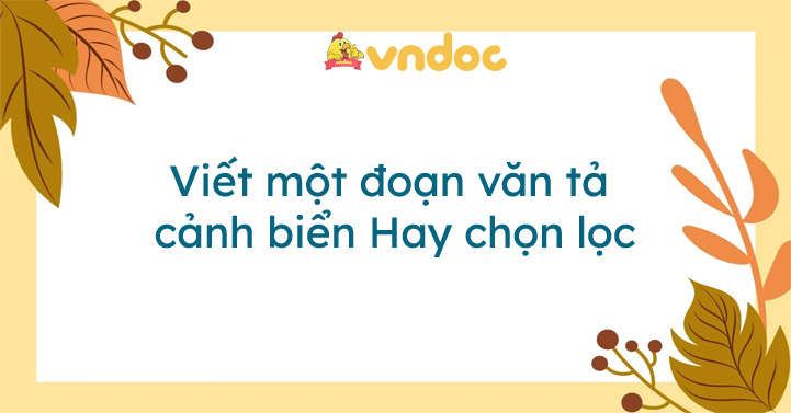 văn tả biển lớp 2