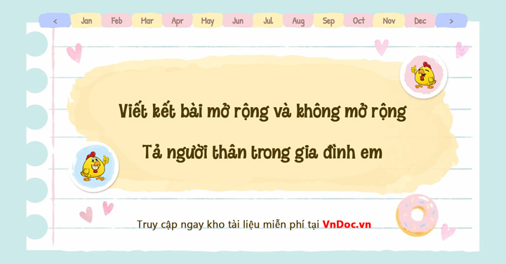 kết bài văn tả mẹ