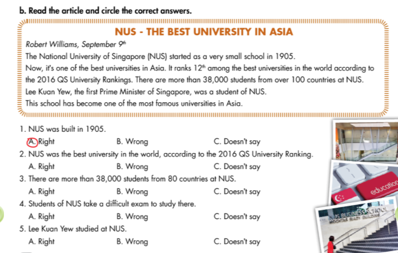 Smart World 7 Workbook giải bài tập Unit 4 Lesson 4