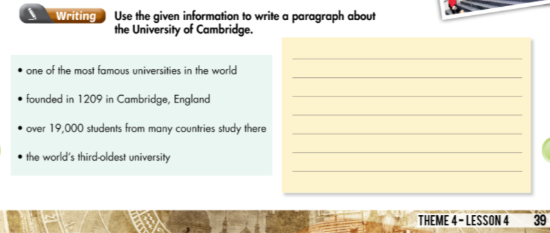 Smart World 7 Workbook giải bài tập Unit 4 Lesson 4