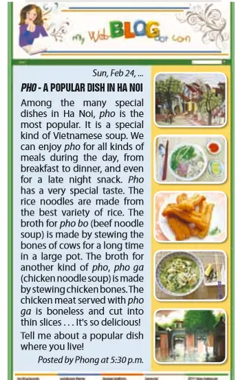 Soạn tiếng Anh 7 Unit 5 Skills 1