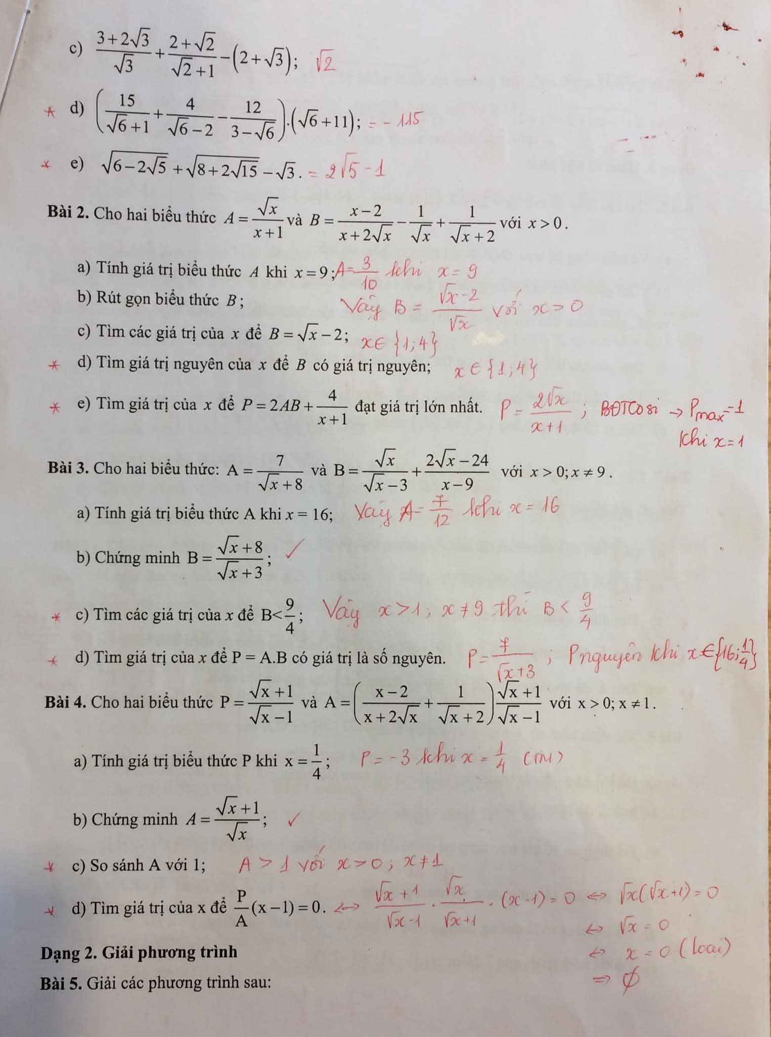 Đề cương ôn tập học kì 1 Toán 9 Trường Trung học Vinschool năm 2021 - 2022