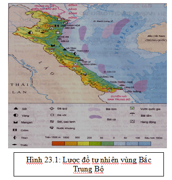 Lược đồ tự nhiên vùng Bắc Trung Bộ