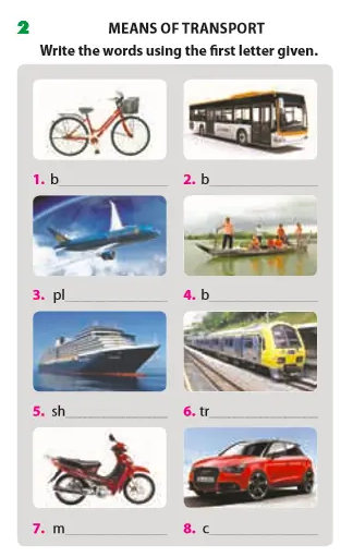 Soạn tiếng Anh 7 Unit 7 Getting started