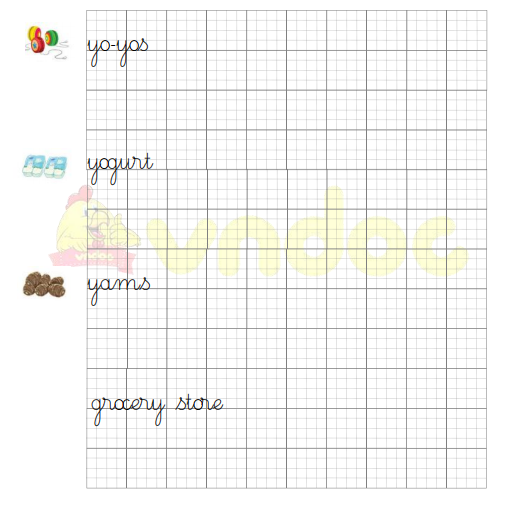 Tập viết Tiếng Anh lớp 2 Unit 9 In the grocery store