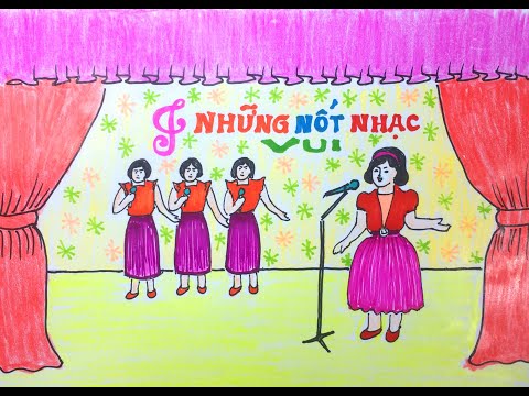 Vẽ tranh đề tài trang trí hội trường