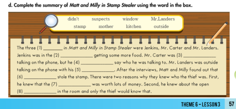 Smart World 7 Workbook giải bài tập Unit 6 Lesson 3