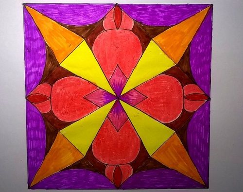 Vẽ họa tiết trang trí hình chữ nhật