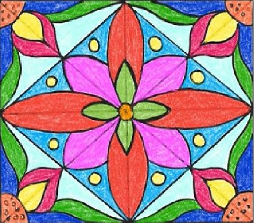 Vẽ họa tiết trang trí hình chữ nhật