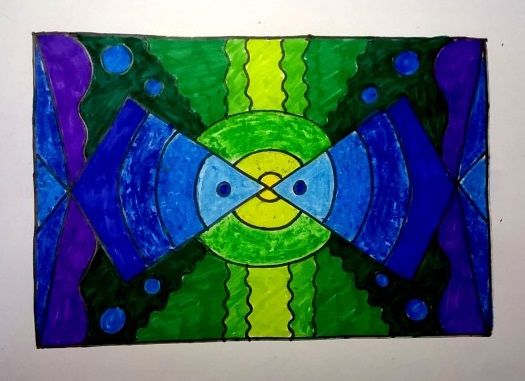 Vẽ họa tiết trang trí hình chữ nhật