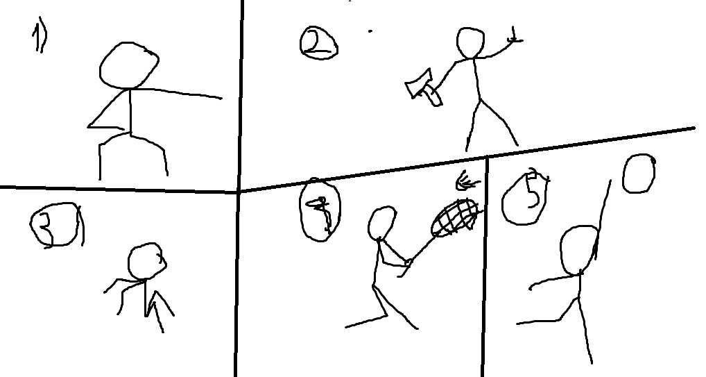 Vẽ 5 dáng người đang hoạt động