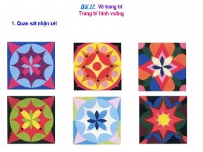 Vẽ trang trí họa tiết hình vuông đơn giản