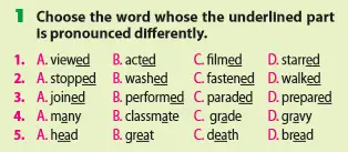 Review 3 lớp 7 Language Focus