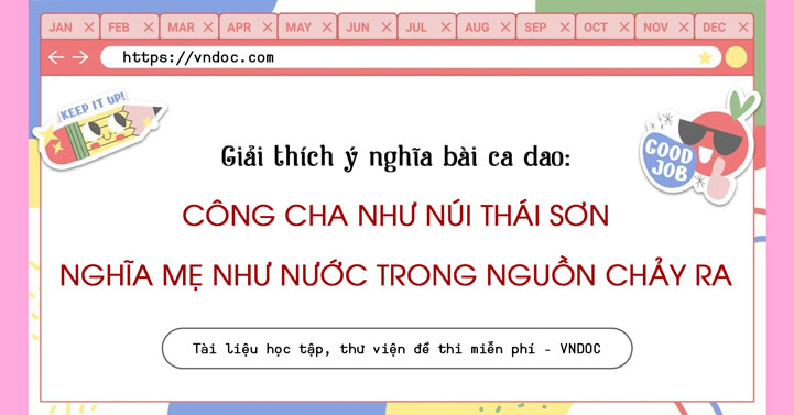 Gi i th ch b i ca dao C ng cha nh n i Th i S n C ng cha nh n i