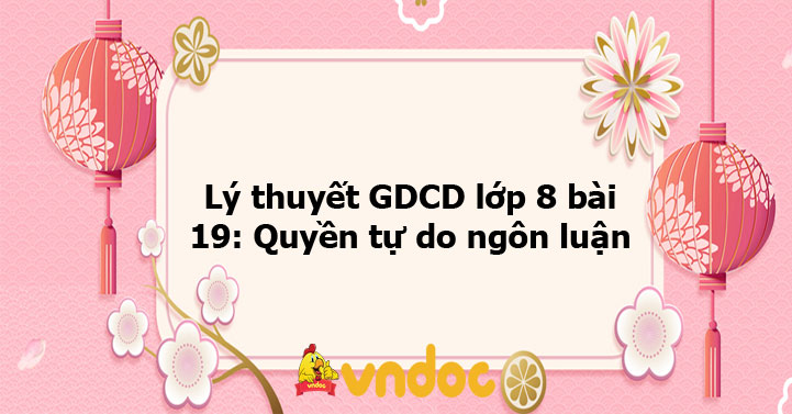 giáo dục công dân 8 bài 19