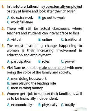 Tiếng Anh 9 Unit 11 A Closer Look 1