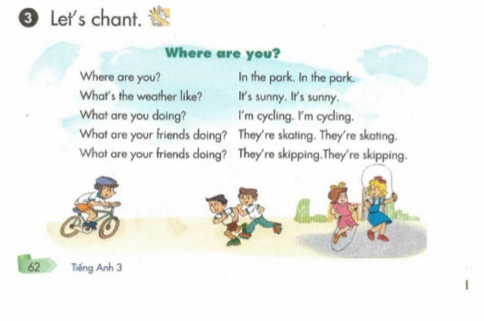 Tiếng Anh lớp 3 Unit 19 Lesson 3