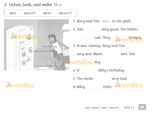 Family and Friends 3 Workbook Unit 12 Lesson 2