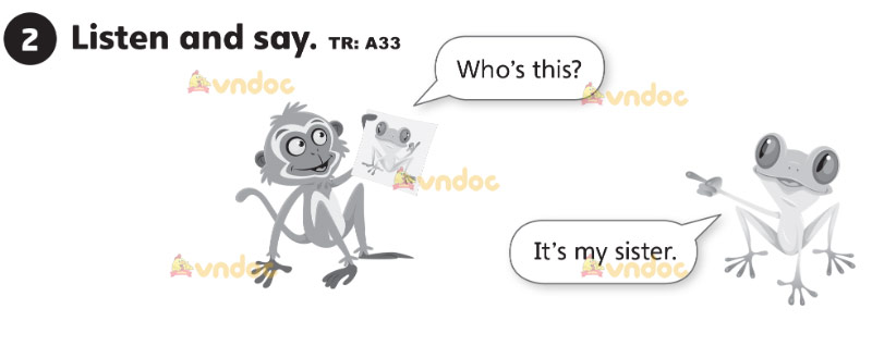 Giải Tiếng Anh lớp 1 Unit 3 My family trang 20 21 SBT