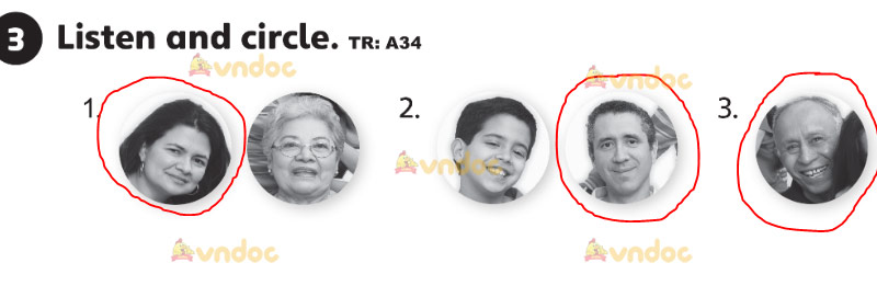 Giải Tiếng Anh lớp 1 Unit 3 My family trang 20 21 SBT