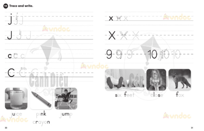 Giải Tiếng Anh lớp 1 Unit 4 My body trang 30 31 SBT