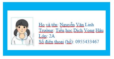 giai-dao-duc-lop-2-bai-6-khi-em-bi-lac-trang-29-30-31-32-33-canh-dieu Làm thẻ thông tin cá nhân