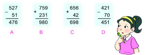 Bài 1 (trang 98 SGK Toán 2 tập 2)