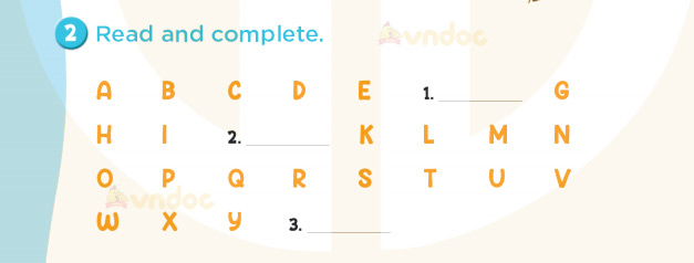 Tiếng Anh lớp 3 Starter The Alphabet