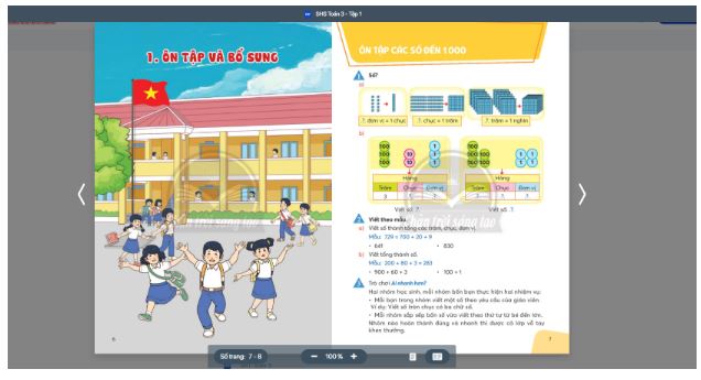 Cách xem sách Chân trời sáng tạo lớp 3