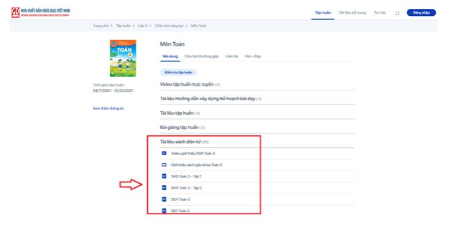Cách xem sách Chân trời sáng tạo lớp 3