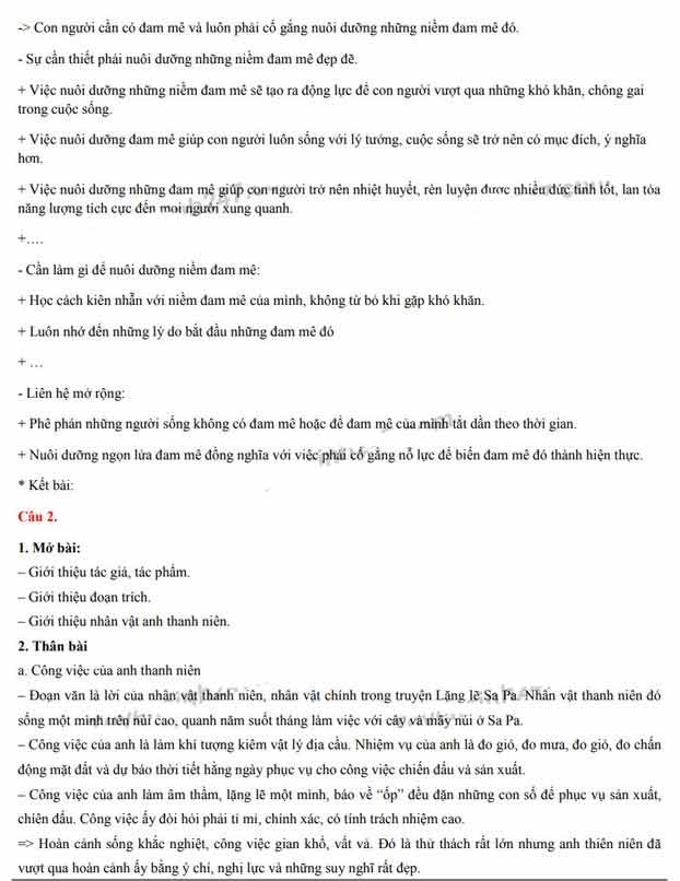 Đáp án đề thi tuyển sinh lớp 10 môn Ngữ văn tỉnh Nghệ An 2022