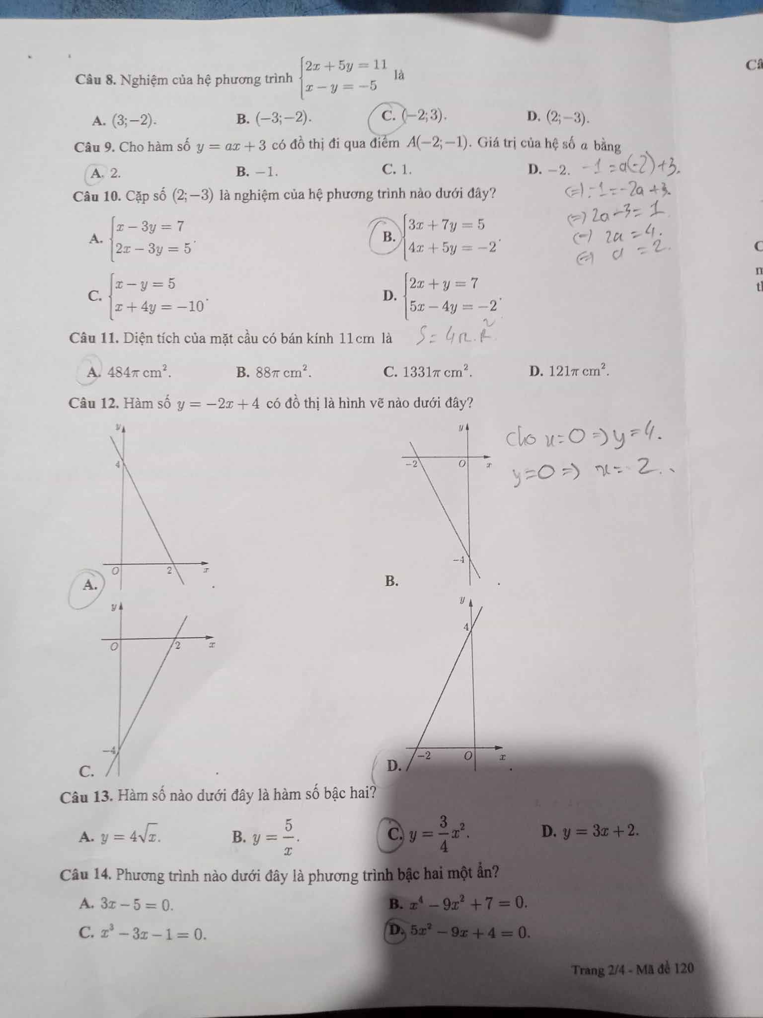 Đáp án đề thi tuyển sinh lớp 10 môn Toán tỉnh Cần Thơ 2022