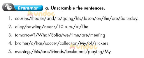 Tiếng Anh lớp 7 Unit 1 Review