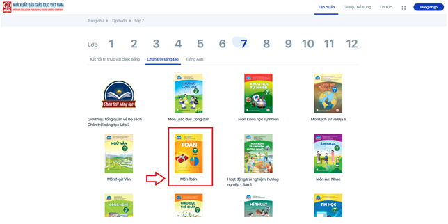 Sách Chân trời sáng tạo lớp 7