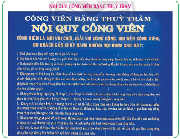 Soạn bài Viết một bản nội quy ở nơi công cộng Sách CTST