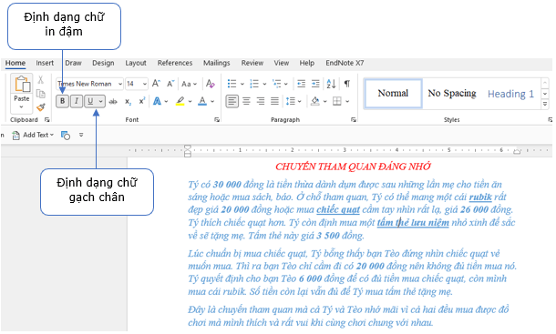 Định dang văn bản