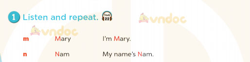 Tiếng Anh lớp 3 Unit 2 Lesson 3 Our names